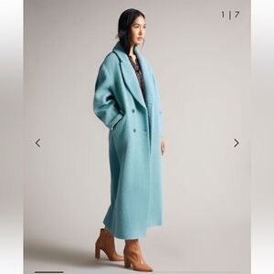 Ted Baker Jjoelle Fabric Blocked Oversized Crombie Coat